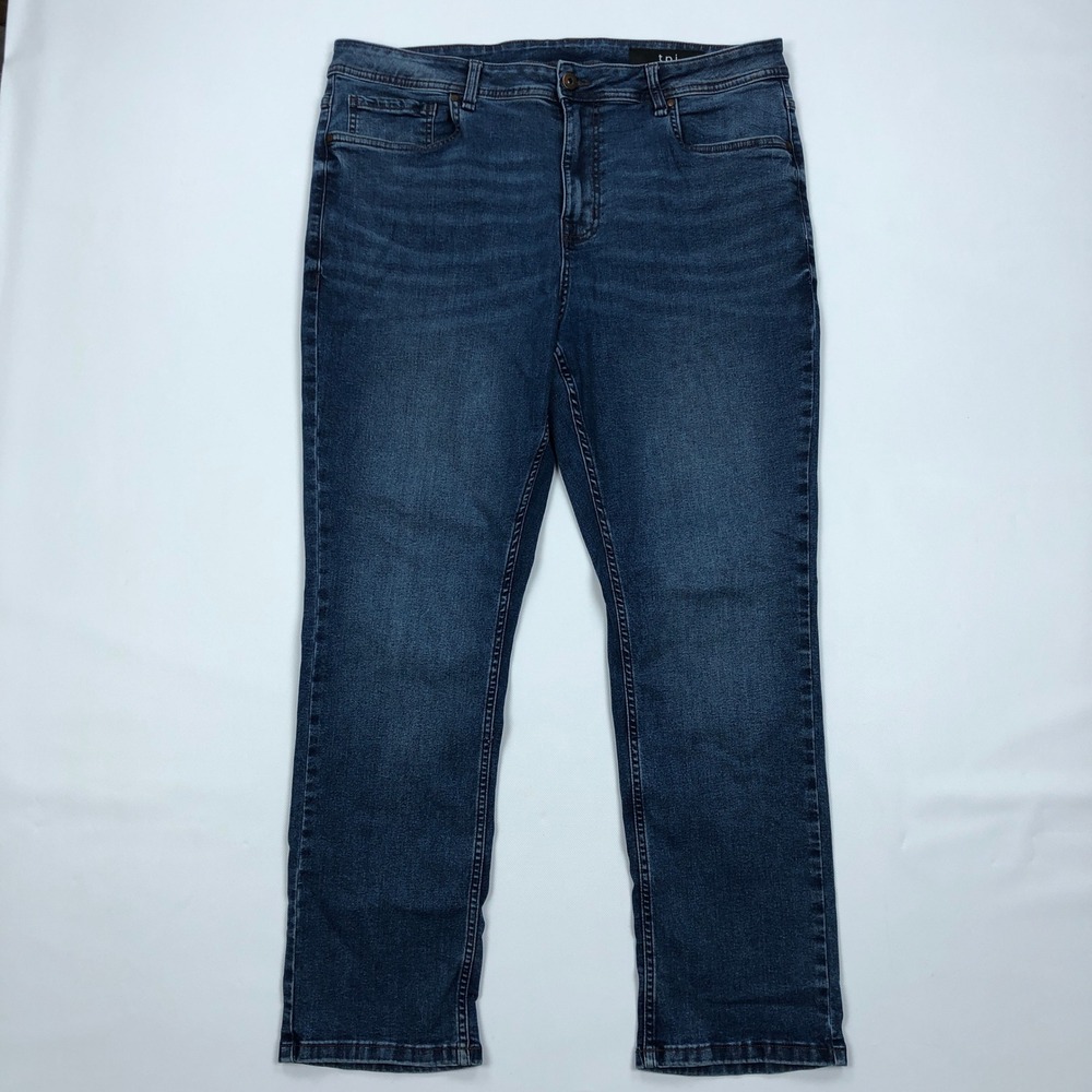 TPJ Perfect Jean Slim Thick Dark Wash Stretch Denim Jeans Mens 38x30